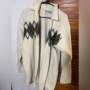 Vintage Plaid Cenza Cardigan Sweater